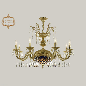Хрустальная подвесная люстра Bohemia Art Classic 31.29.8.CK250SP.250GL.G.Sp.Amber.Blue.1E