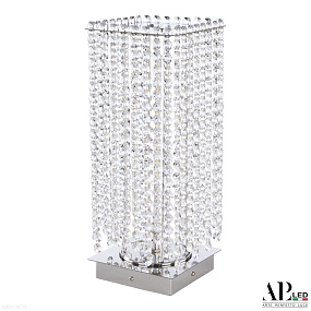 Хрустальная светодиодная настольная лампа APL LED Sicilia SH500.L4.15-38.B.Ni.4000
