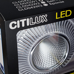Встраиваемый светодиодный светильник CITILUX Дзета CLD042W1