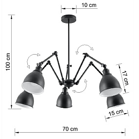 Люстра потолочная Sollux Stark Shade SL.0615