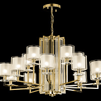 Большая люстра Crystal Lux NICOLAS SP-PL10+5 GOLD/WHITE