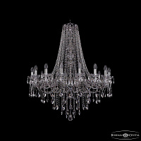 Большая хрустальная люстра Bohemia IVELE Crystal 1415/16/360/h-112 Ni