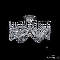Хрустальная потолочная люстра Bohemia IVELE Crystal 77181/42 Ni