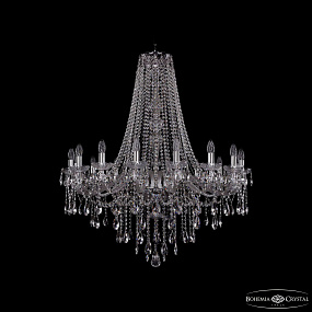 Большая хрустальная люстра Bohemia IVELE Crystal 1415/16/360/h-112 Ni