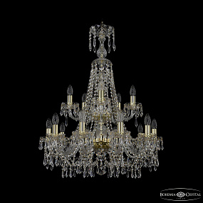 Большая хрустальная люстра Bohemia IVELE Crystal 1403/10+5/240/XL-92/2d G