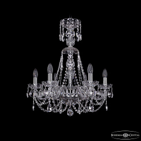 Хрустальная подвесная люстра Bohemia IVELE Crystal 1406/6/195/XL-64 Ni
