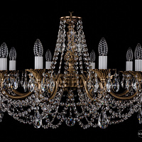 Литая подвесная люстра с хрусталем Bohemia IVELE Crystal 1702/8/265/C/FP