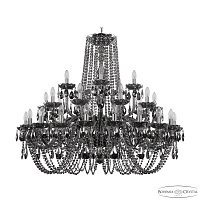 Большая хрустальная люстра Bohemia IVELE Crystal 1402/20+10+5/400 Ni M781