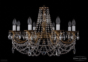 Литая подвесная люстра с хрусталем Bohemia IVELE Crystal 1702/8/265/C/FP