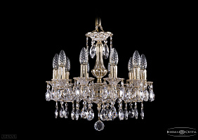 Литая подвесная люстра с хрусталем Bohemia IVELE Crystal 1707/10/125/A/GW