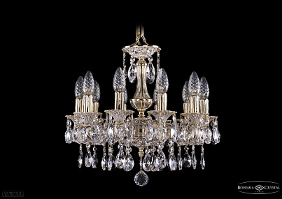 Литая подвесная люстра с хрусталем Bohemia IVELE Crystal 1707/10/125/A/GW