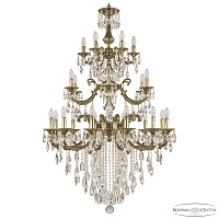Большая хрустальная люстра Bohemia Ivele Crystal Verona 72109/12+6+6/300/3d B GB