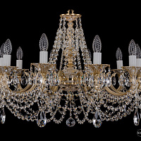 Литая подвесная люстра с хрусталем Bohemia IVELE Crystal 1702/10/265/C/GW