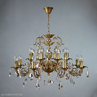 Люстра большая AMBIENTE Alicante 8888/8+8 AB Tear Drop