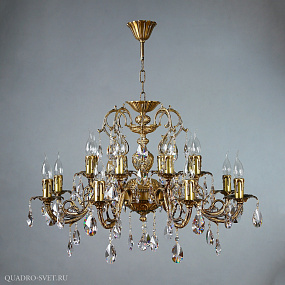 Люстра большая AMBIENTE Alicante 8888/8+8 AB Tear Drop
