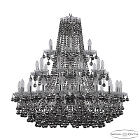 Большая хрустальная люстра Bohemia IVELE Crystal 1409/20+10+5/360/3d Ni R781