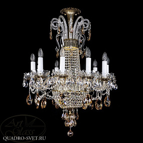 Люстра подвесная ARTGLASS PROSERPINA X. BRASS ANTIQUE CE - 8003