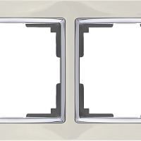 Рамка на 2 поста (слоновая кость) Werkel WL03-Frame-02-ivory