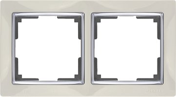 Рамка на 2 поста (слоновая кость) Werkel WL03-Frame-02-ivory