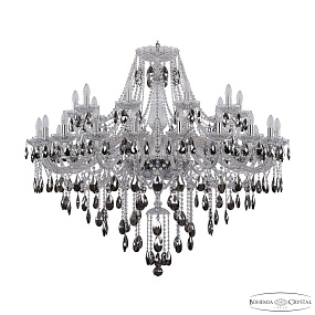 Большая хрустальная люстра Bohemia IVELE Crystal 1415/20+10/460 Ni K731