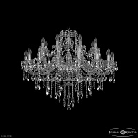 Большая хрустальная люстра Bohemia IVELE Crystal 1415/16+8/360 Ni