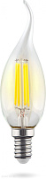 Лампа светодиодная филаментная Свеча на ветру Voltega E14 4000К 6W VG10-CW1E14cold6W-F