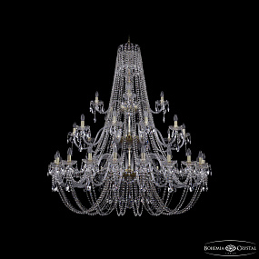 Большая хрустальная люстра Bohemia IVELE Crystal 1406/20+10+5/530/3d G