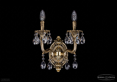Бра литое с хрусталем Bohemia IVELE Crystal 1702B/2/110/A/GB