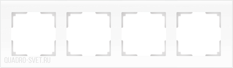 Рамка на 4 поста (белый матовый) Werkel WL01-Frame-04