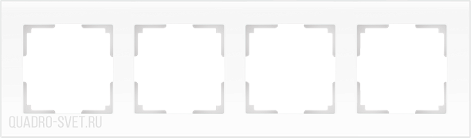 Рамка на 4 поста (белый матовый) Werkel WL01-Frame-04