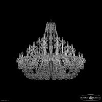 Большая хрустальная люстра Bohemia IVELE Crystal 1409/24+12+6/530 Ni