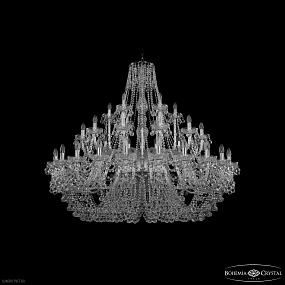 Большая хрустальная люстра Bohemia IVELE Crystal 1409/24+12+6/530 Ni