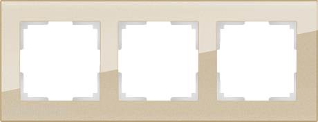 Рамка на 3 поста (шампань) Werkel WL01-Frame-03