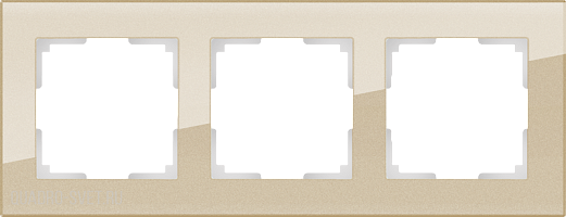 Рамка на 3 поста (шампань) Werkel WL01-Frame-03