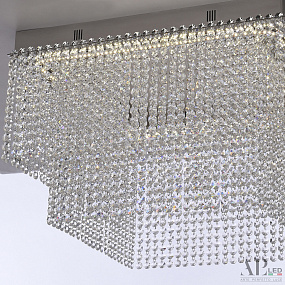 Хрустальная потолочная светодиодная люстра APL LED Sicilia SH04.52.C.Ni.4000.PK