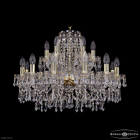 Большая хрустальная люстра Bohemia IVELE Crystal 1403/12+6/240 G