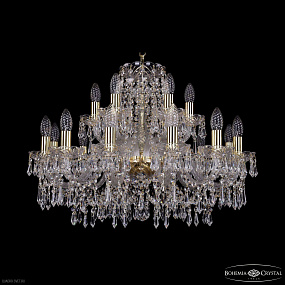 Большая хрустальная люстра Bohemia IVELE Crystal 1403/12+6/240 G
