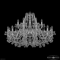 Большая хрустальная люстра Bohemia IVELE Crystal 1409/12+6/360 Ni