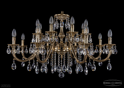 Литая подвесная люстра с хрусталем Bohemia IVELE Crystal 1703/16/360/A/GB