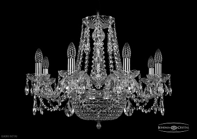 Хрустальная подвесная люстра Bohemia IVELE Crystal 1450/8/160/250 Ni