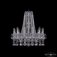 Большая хрустальная люстра Bohemia IVELE Crystal 1413/12/200/h-60 Ni