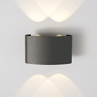 Уличный настенный светодиодный светильник Elektrostandard 1555 TECHNO LED TWINKY DOUBLE серый