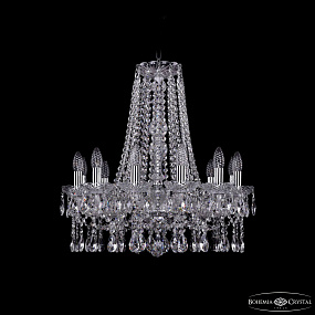 Большая хрустальная люстра Bohemia IVELE Crystal 1413/12/200/h-60 Ni