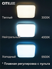 Потолочный светодиодный светильник CITILUX Симпла CL714K330G