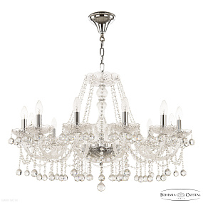 Большая хрустальная люстра Bohemia IVELE Crystal 108/12/300 Ni
