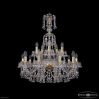 Большая хрустальная люстра Bohemia IVELE Crystal 1409/10+5/240/XL-77 G