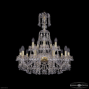 Большая хрустальная люстра Bohemia IVELE Crystal 1409/10+5/240/XL-77 G