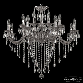 Подвесная хрустальная люстра Bohemia Ivele Crystal Verona 72118/16/285 B Ni