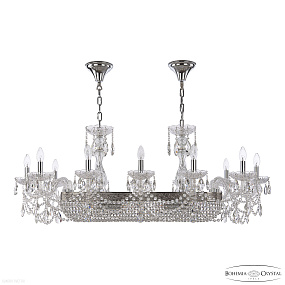 Большая хрустальная люстра Bohemia IVELE Crystal 1453/12/195/800 Ni