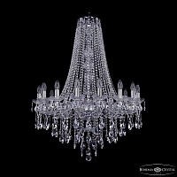 Большая хрустальная люстра Bohemia IVELE Crystal 1415/16/300/h-108 Ni